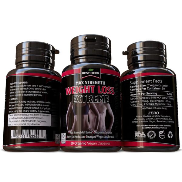 Weight Loss for Men & Women With Garcinia HCA Best Herb Diet Slimming 60 x Capsules - Image 2