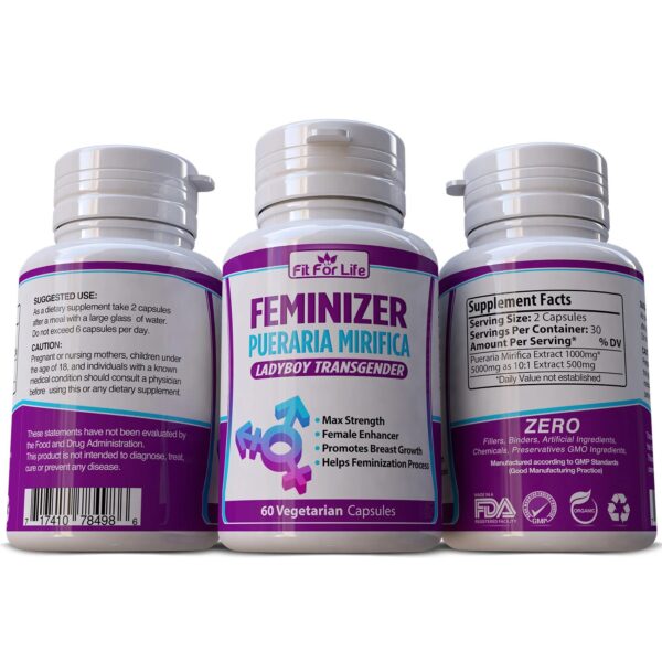 Feminizer Pueraria Mirifica Premium Fit For Life LGBT Thai Lady Boy Transgender Breast and Butt Grow Booster x 60 Capsules - Image 2