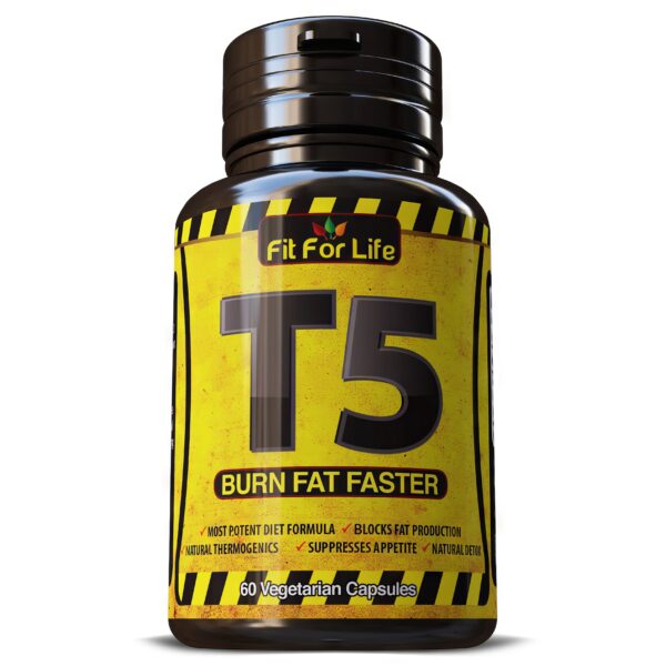 T5 Fat Burner Fit For Life Weight Loss Diet Slimming Strongest Legal Herbal Supplements x 60 Capsules