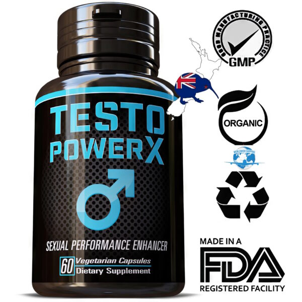 Testo Power X Super Strength Sexual Stamina Sperm Booster Male Enhancement Herbal Supplement x 60 Capsules - Image 2