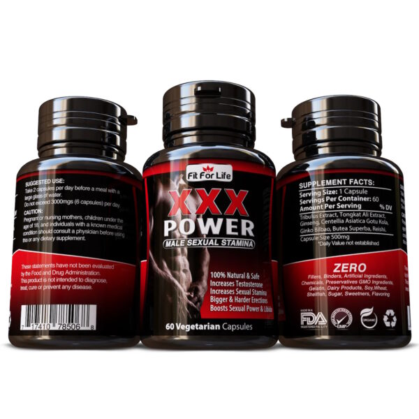 XXX Power Fit For Life Male Booster Male Enhancement Libido Stamina Sex Booster Penis Enlargement Natural Herbal Supplement - Image 2